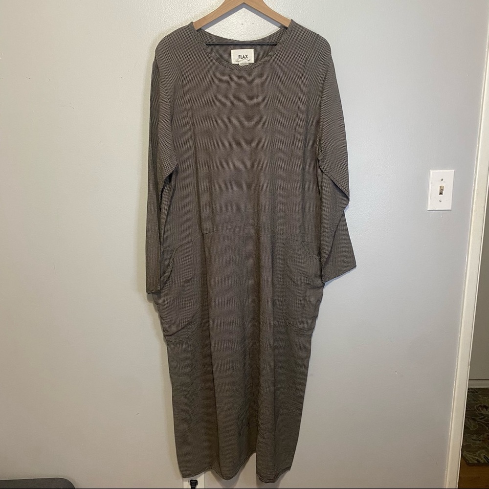 Flax Maxi Dress in Olive Brown